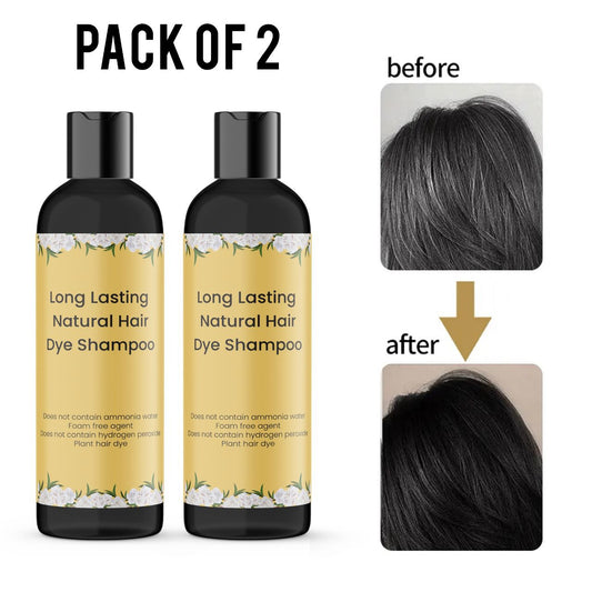 Long Lasting Natural Hair Dye Shampoo - (Pack Of 2)